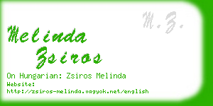 melinda zsiros business card